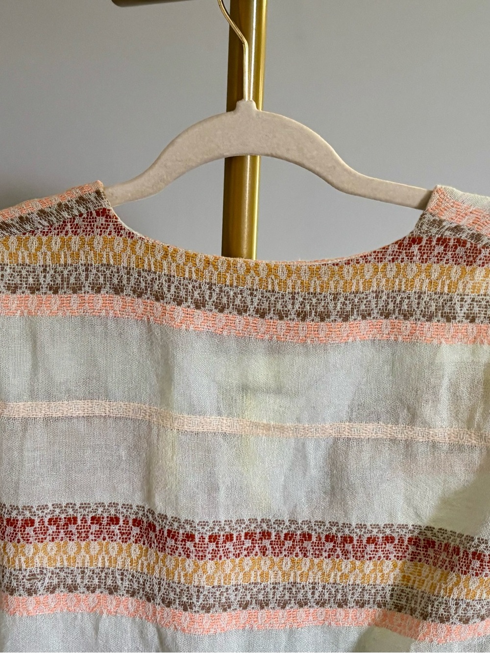 Zara Pastel Striped Button-Front Blouse - Picture 10 of 15